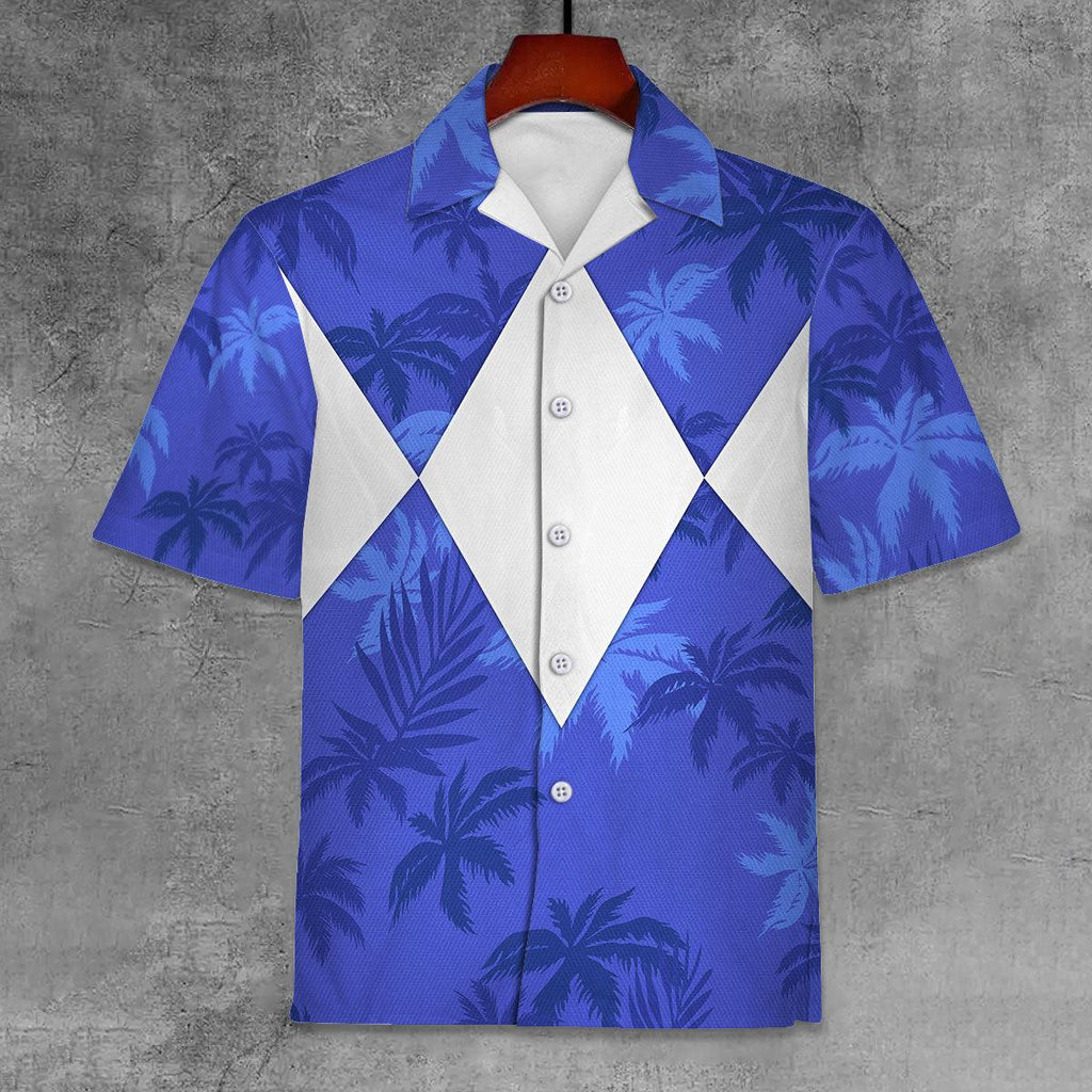 Blue Ranger x Tommy Vercetti Hawaiian Shirt & Beach Shorts - Gearhomie.com