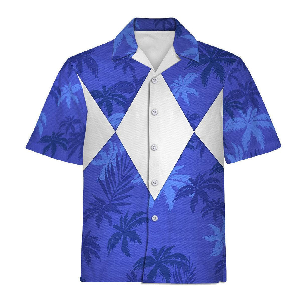 Blue Ranger x Tommy Vercetti Hawaiian Shirt & Beach Shorts - Gearhomie.com