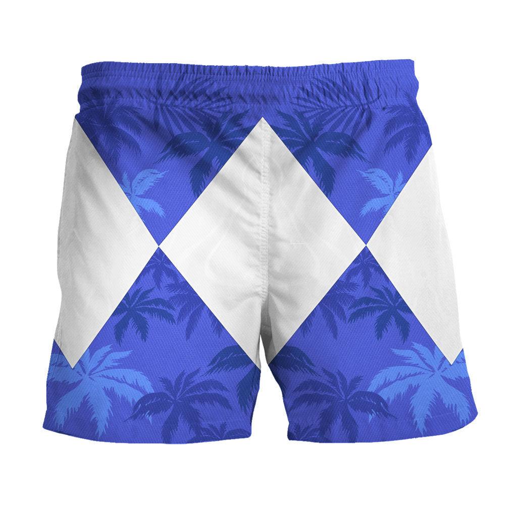 Blue Ranger x Tommy Vercetti Hawaiian Shirt & Beach Shorts - Gearhomie.com