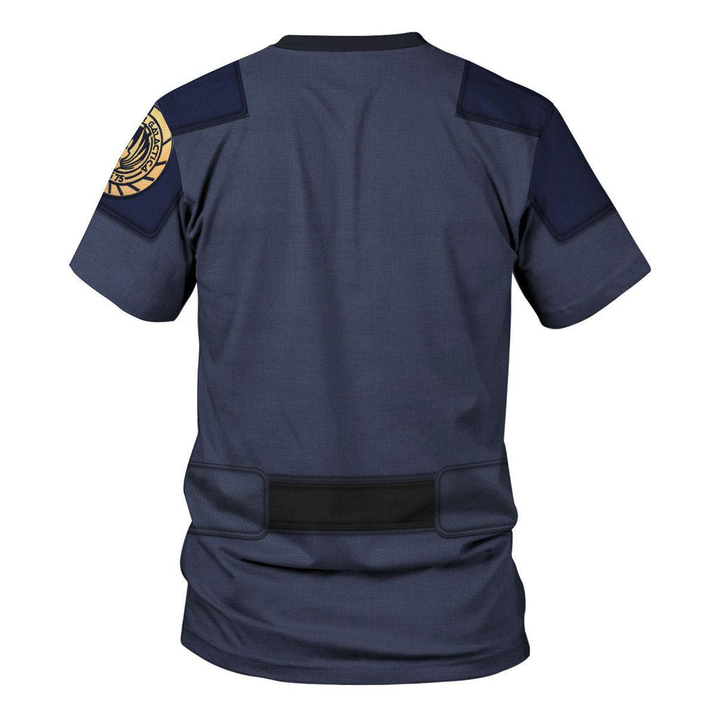 Captain Lee Apollo Adama Uniform T-shirt Hoodie Sweatpants Apparel - Gearhomie.com