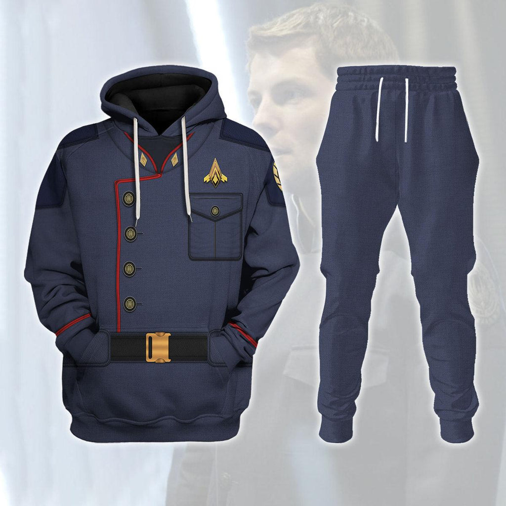 Captain Lee Apollo Adama Uniform T-shirt Hoodie Sweatpants Apparel - Gearhomie.com