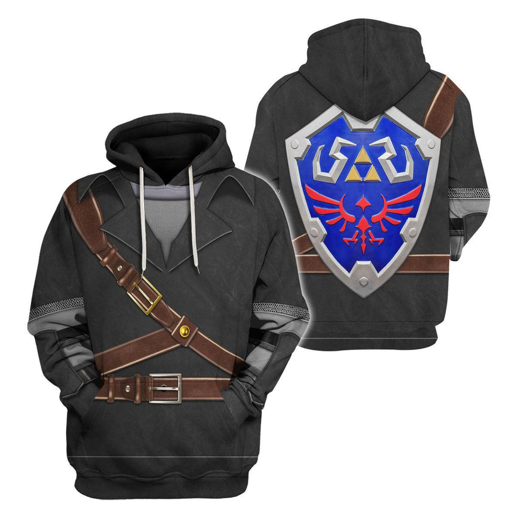 Dark Link Attire Shield Unisex Hoodie Sweatshirt T-shirt Sweatpants Cosplay - Gearhomie.com