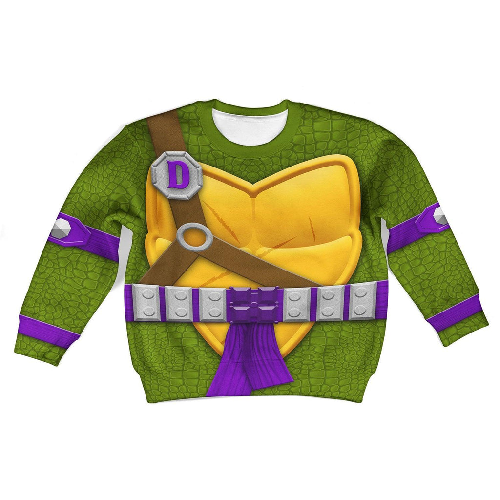 Gearhomie Donatello Costume Cosplay Kid Hoodie Sweatshirt T-Shirt - Gearhomie.com