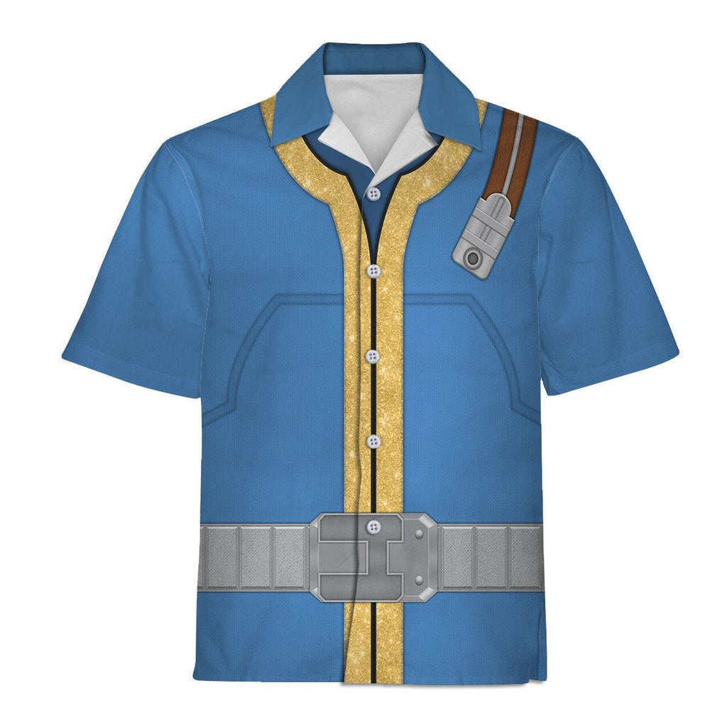 Gearhomie Fallout 4 FO Nate Vault 111 Blue Uniform Hoodie Sweatshirt T-Shirt Tracksuit - Gearhomie.com