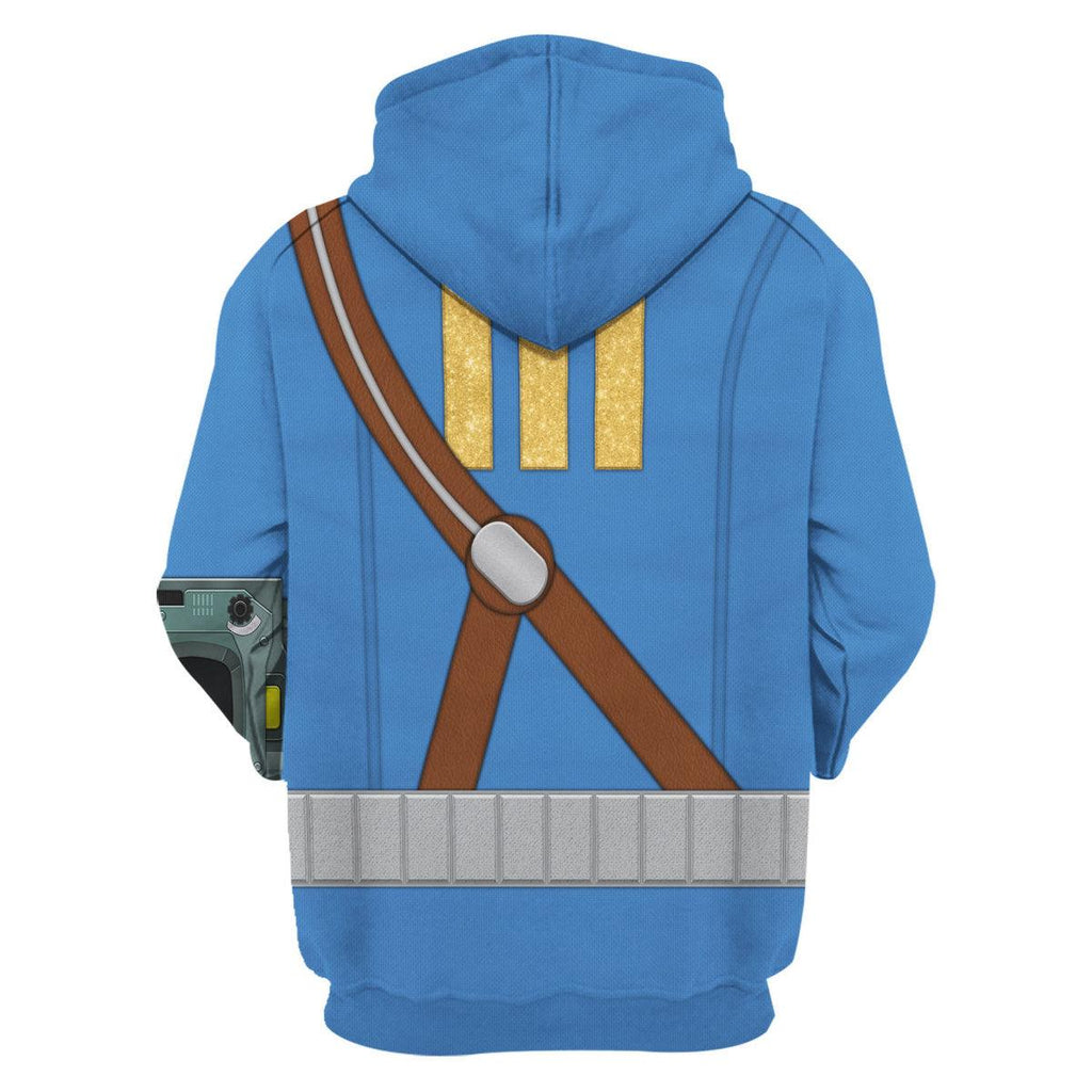 Gearhomie Fallout 4 FO Nate Vault 111 Blue Uniform Hoodie Sweatshirt T-Shirt Tracksuit - Gearhomie.com