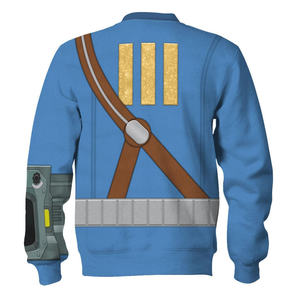 Gearhomie Fallout 4 FO Nate Vault 111 Blue Uniform Hoodie Sweatshirt T-Shirt Tracksuit - Gearhomie.com