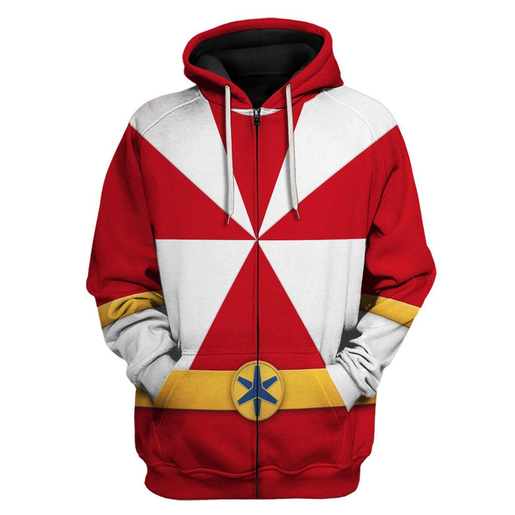 Gearhomie Lightspeed Red Ranger Hoodies Sweatshirt T-shirt Sweatpants Hawaiian Tracksuit - Gearhomie.com