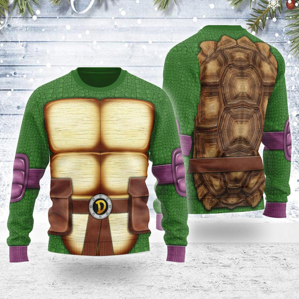 Gearhomie Merry Christmas Donatello Ninja Turtle Unisex Wool Sweater - Gearhomie.com