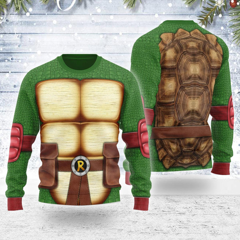 Gearhomie Merry Christmas Raphael Ninja Turtle Unisex Wool Sweater - Gearhomie.com