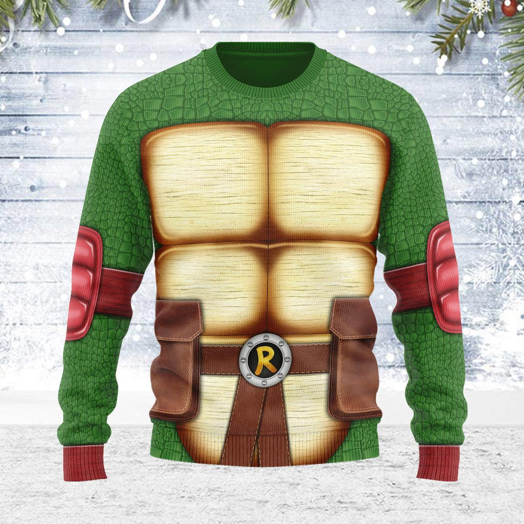 Gearhomie Merry Christmas Raphael Ninja Turtle Unisex Wool Sweater - Gearhomie.com