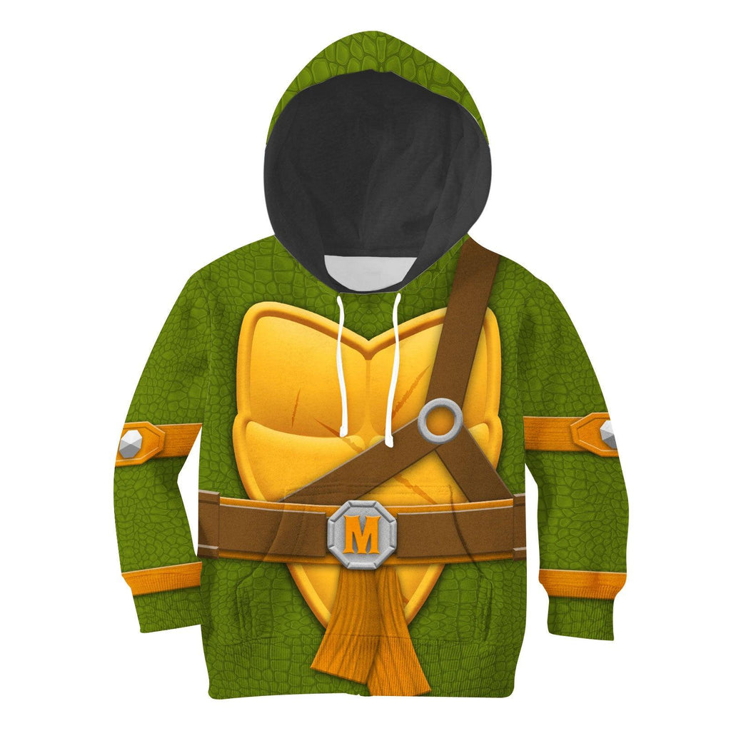 Gearhomie Michelangelo Costume Cosplay Kid Hoodie Sweatshirt T-Shirt - Gearhomie.com