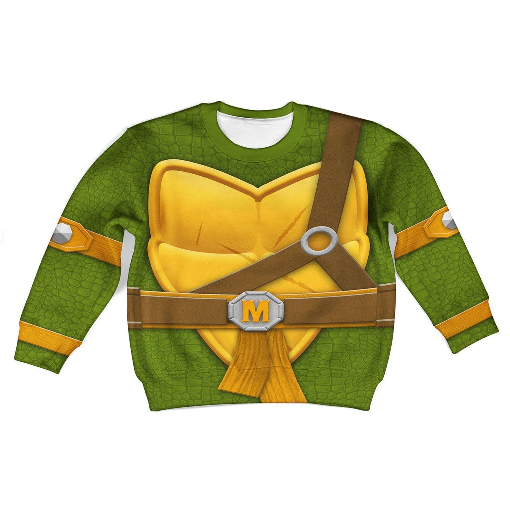 Gearhomie Michelangelo Costume Cosplay Kid Hoodie Sweatshirt T-Shirt - Gearhomie.com