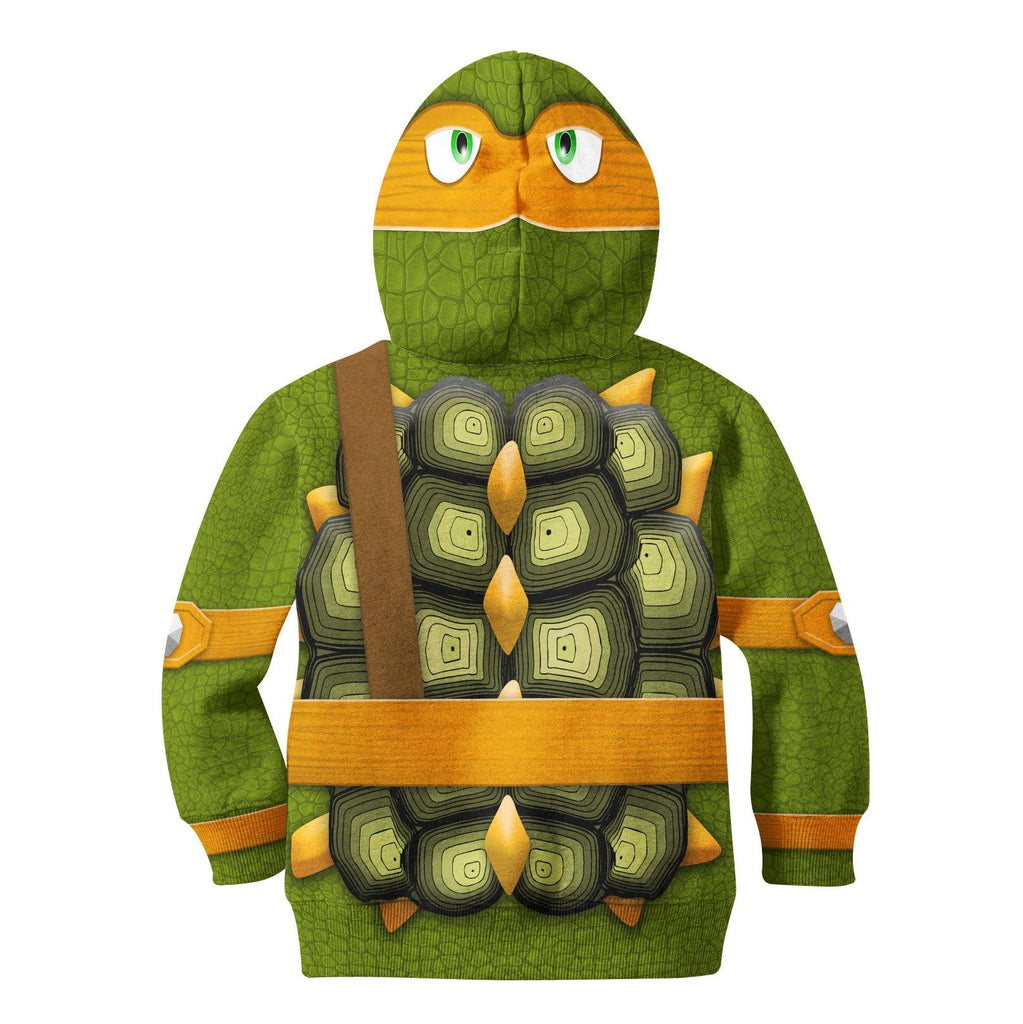 Gearhomie Michelangelo Costume Cosplay Kid Hoodie Sweatshirt T-Shirt - Gearhomie.com