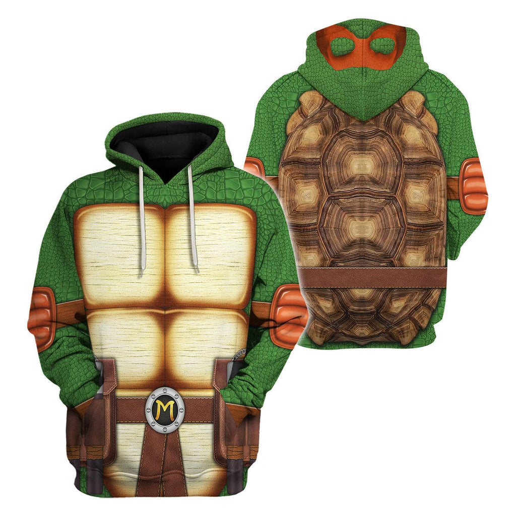 Gearhomie Michelangelo Ninja Turtles Costume Hoodie Sweatshirt T-Shirt ZipHoodie Sweatpants - Gearhomie.com