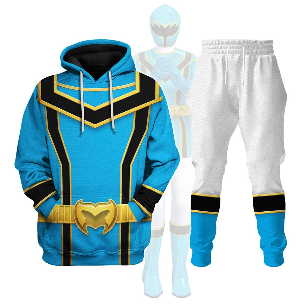 Gearhomie Power Rangers Mystic Force (2006) Blue Costume Hoodie Sweatshirt T-Shirt Tracksuit - Gearhomie.com