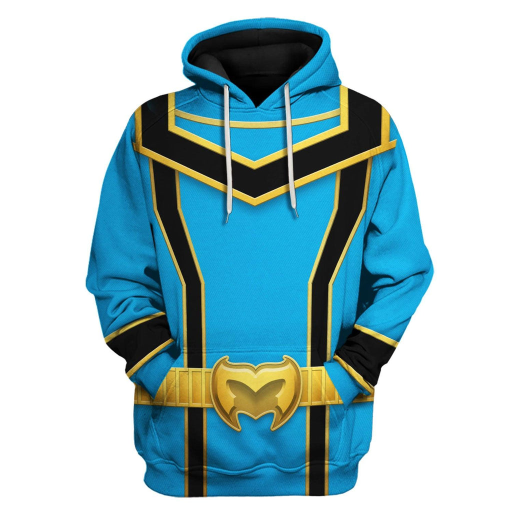 Gearhomie Power Rangers Mystic Force (2006) Blue Costume Hoodie Sweatshirt T-Shirt Tracksuit - Gearhomie.com