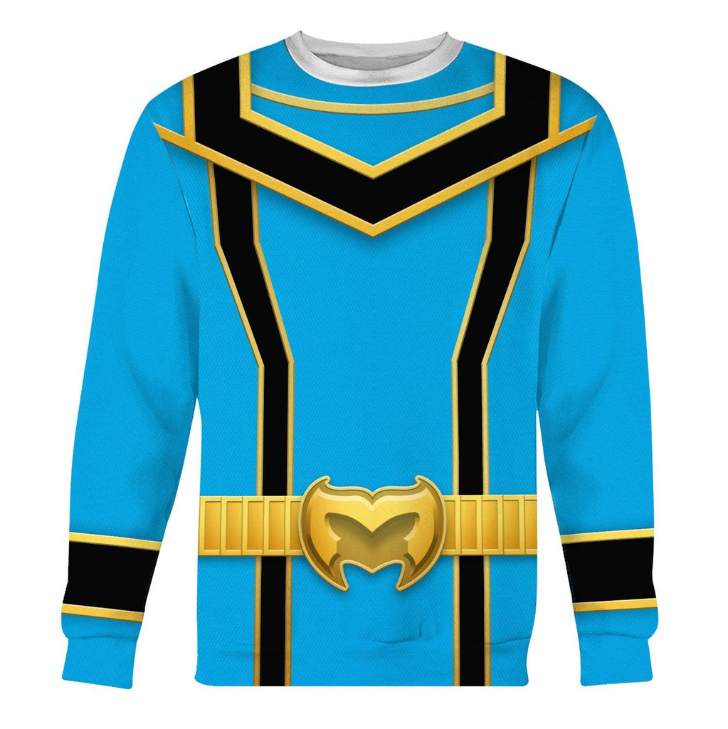 Gearhomie Power Rangers Mystic Force (2006) Blue Costume Hoodie Sweatshirt T-Shirt Tracksuit - Gearhomie.com