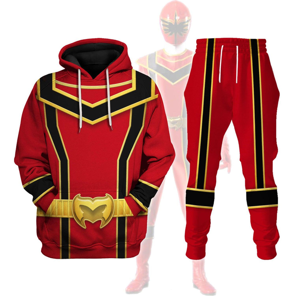 Gearhomie Power Rangers Mystic Force (2006) Red Costume Hoodie Sweatshirt T-Shirt Tracksuit - Gearhomie.com