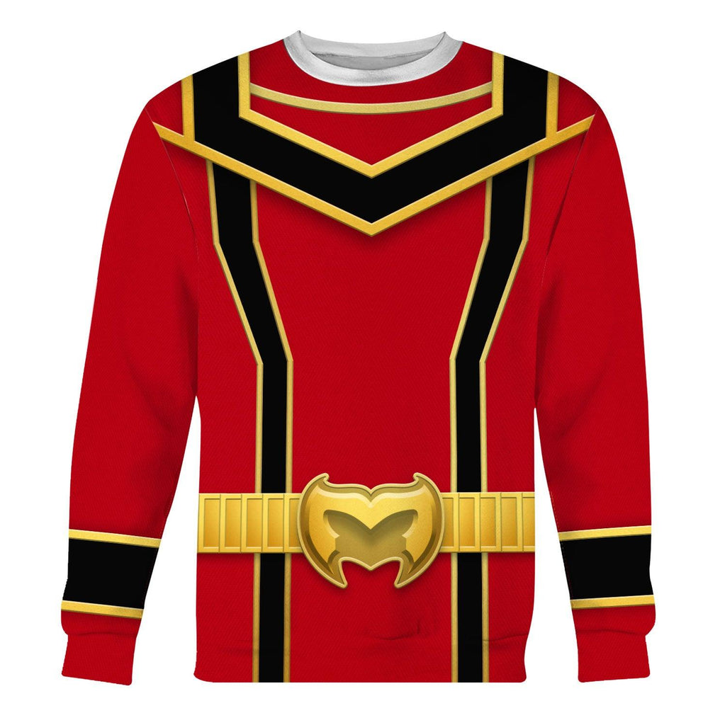 Gearhomie Power Rangers Mystic Force (2006) Red Costume Hoodie Sweatshirt T-Shirt Tracksuit - Gearhomie.com