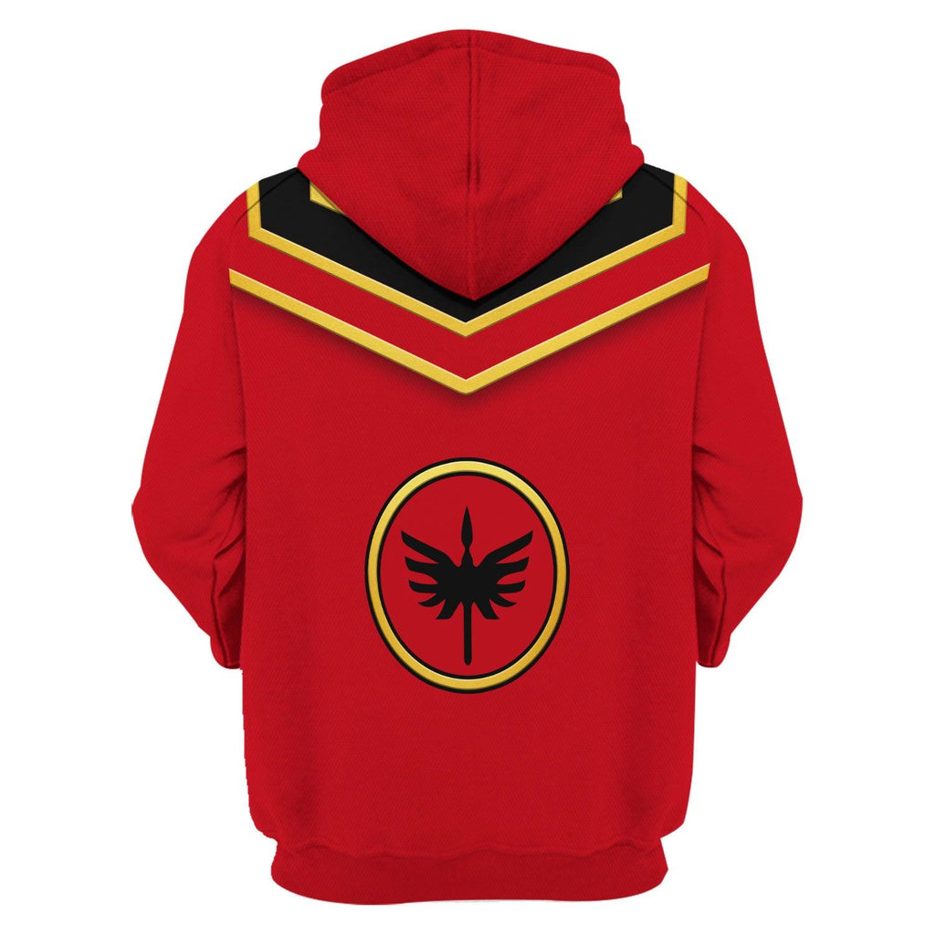 Gearhomie Power Rangers Mystic Force (2006) Red Costume Hoodie Sweatshirt T-Shirt Tracksuit - Gearhomie.com