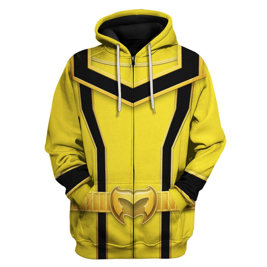 Gearhomie Power Rangers Mystic Force (2006) Yellow Costume Hoodie Sweatshirt T-Shirt Tracksuit - Gearhomie.com