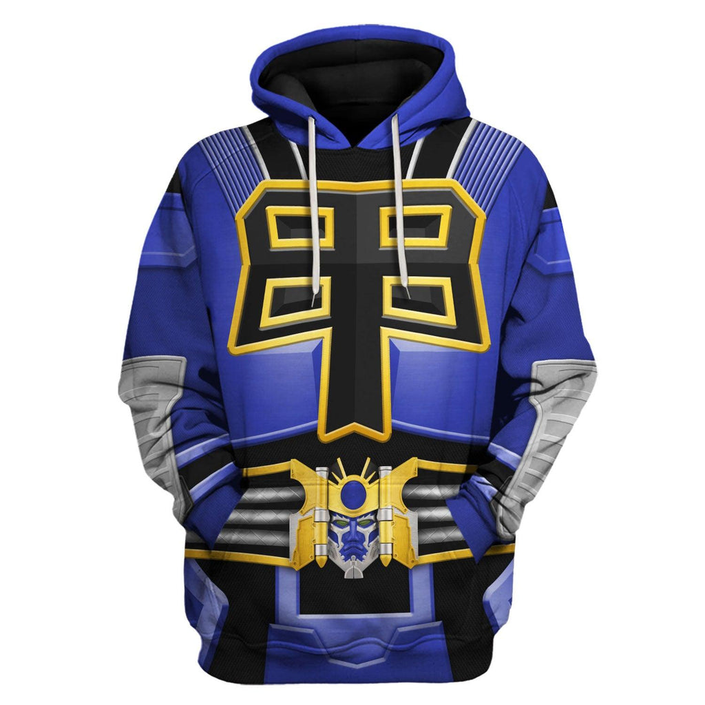 Gearhomie Power Rangers Shogun Blue Costume Hoodie Sweatshirt T-Shirt Tracksuit - Gearhomie.com