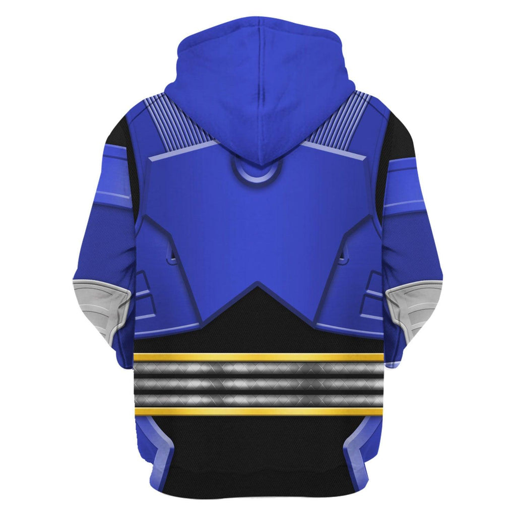 Gearhomie Power Rangers Shogun Blue Costume Hoodie Sweatshirt T-Shirt Tracksuit - Gearhomie.com