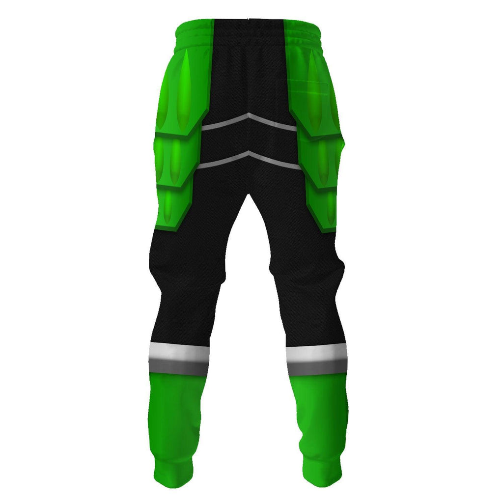 Gearhomie Power Rangers Shogun Green Costume Hoodie Sweatshirt T-Shirt Tracksuit - Gearhomie.com