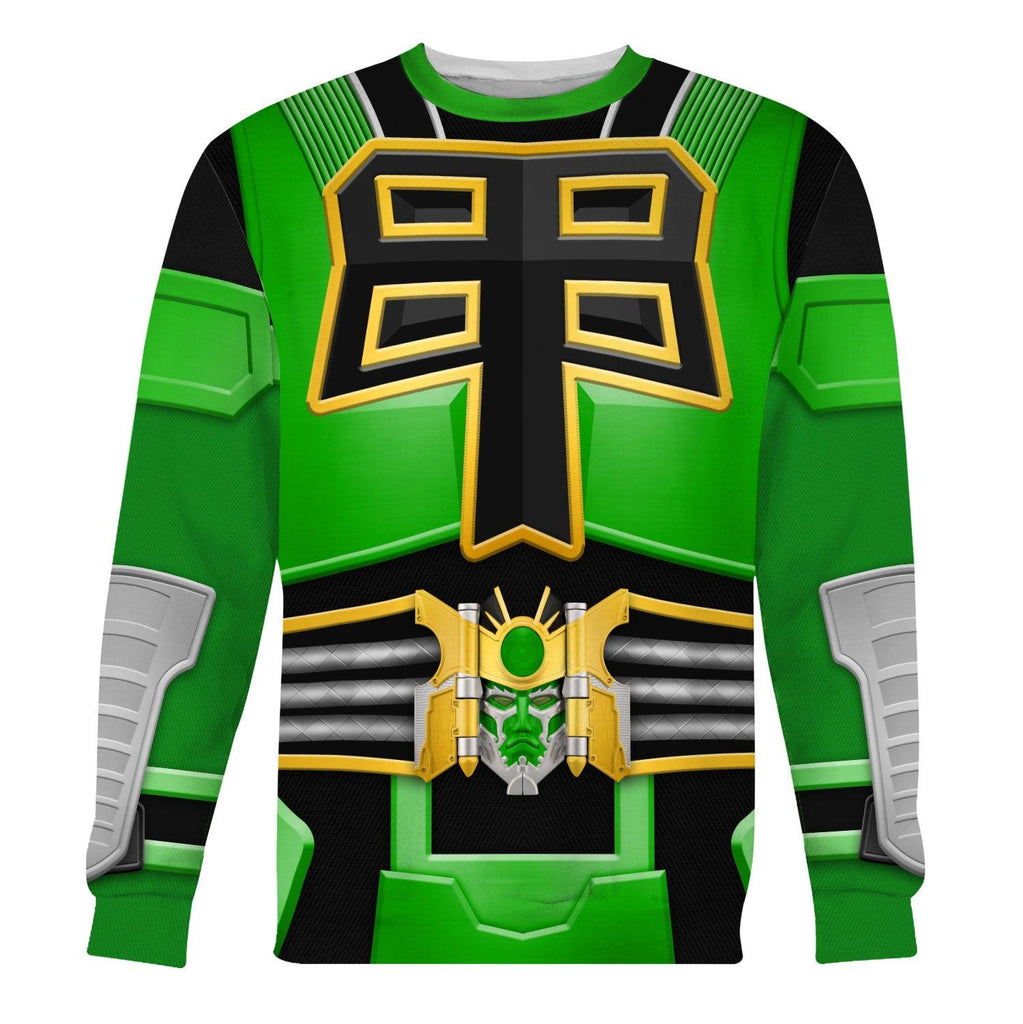 Gearhomie Power Rangers Shogun Green Costume Hoodie Sweatshirt T-Shirt Tracksuit - Gearhomie.com