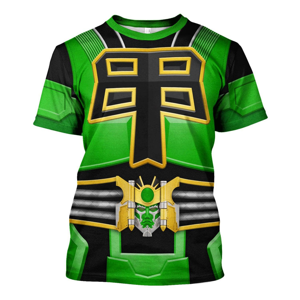 Gearhomie Power Rangers Shogun Green Costume Hoodie Sweatshirt T-Shirt Tracksuit - Gearhomie.com