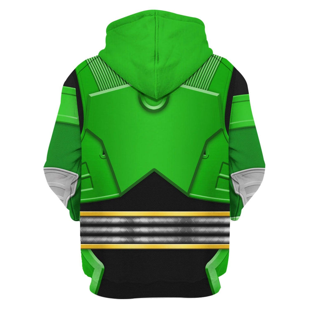 Gearhomie Power Rangers Shogun Green Costume Hoodie Sweatshirt T-Shirt Tracksuit - Gearhomie.com