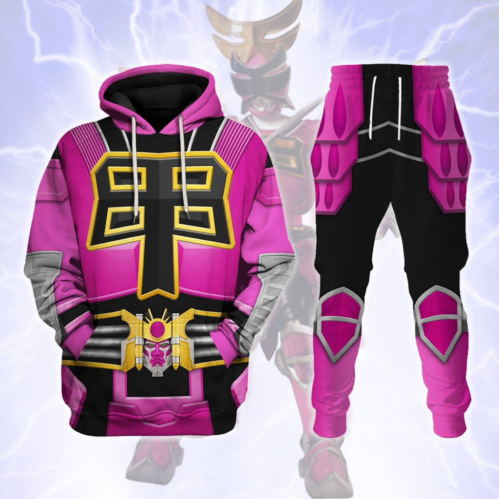 Gearhomie Power Rangers Shogun Pink Costume Hoodie Sweatshirt T-Shirt Tracksuit - Gearhomie.com