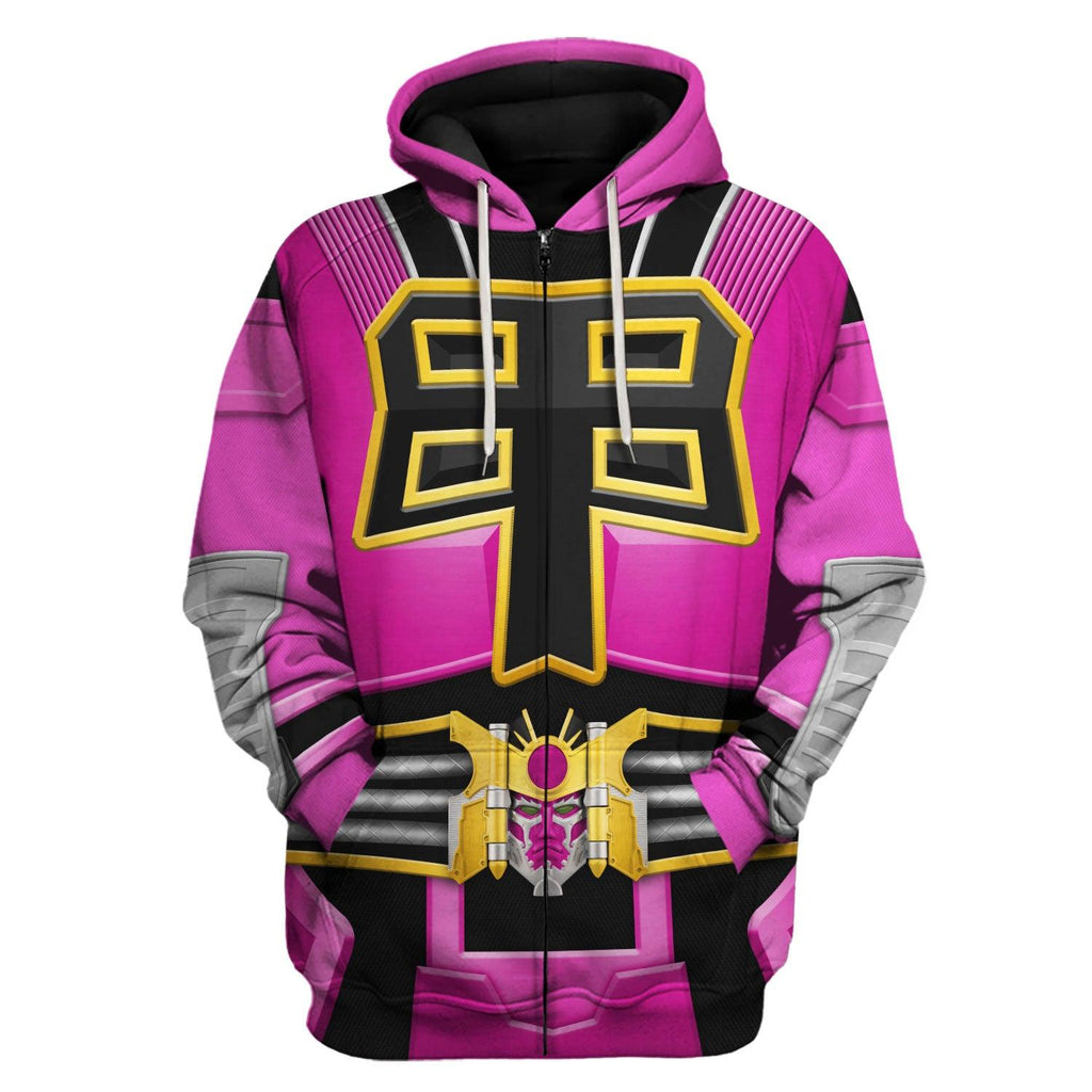 Gearhomie Power Rangers Shogun Pink Costume Hoodie Sweatshirt T-Shirt Tracksuit - Gearhomie.com