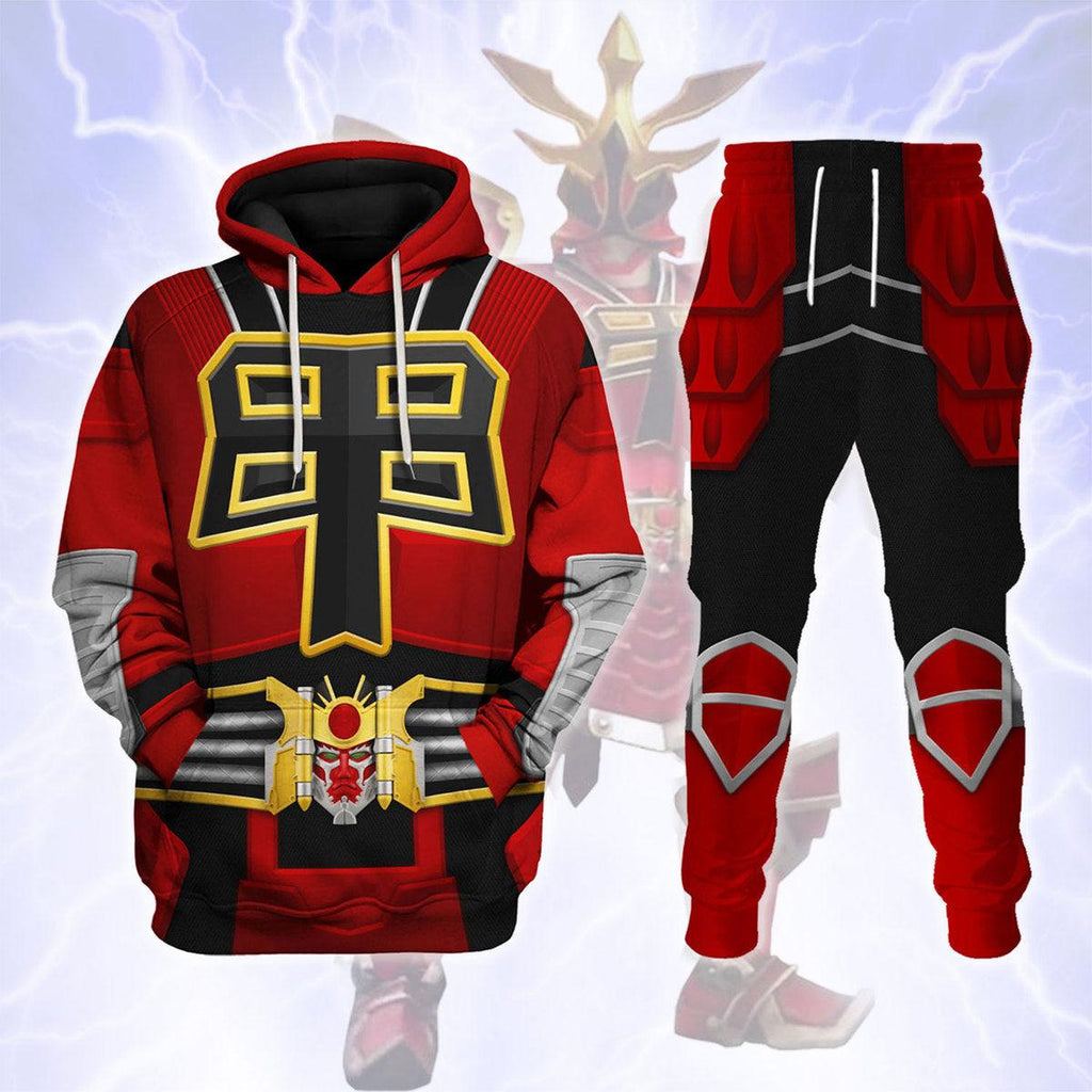 Gearhomie Power Rangers Shogun Red Costume Hoodie Sweatshirt T-Shirt Tracksuit - Gearhomie.com