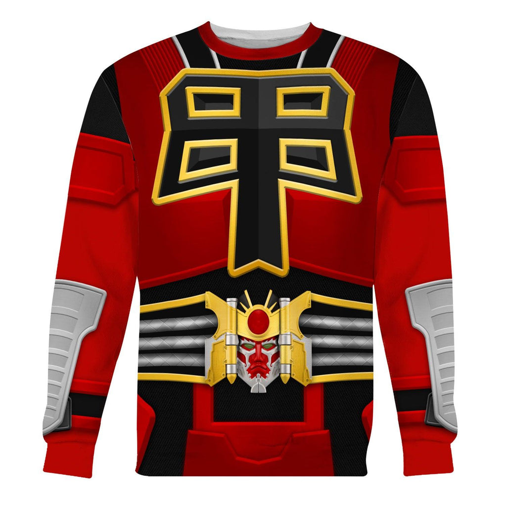 Gearhomie Power Rangers Shogun Red Costume Hoodie Sweatshirt T-Shirt Tracksuit - Gearhomie.com