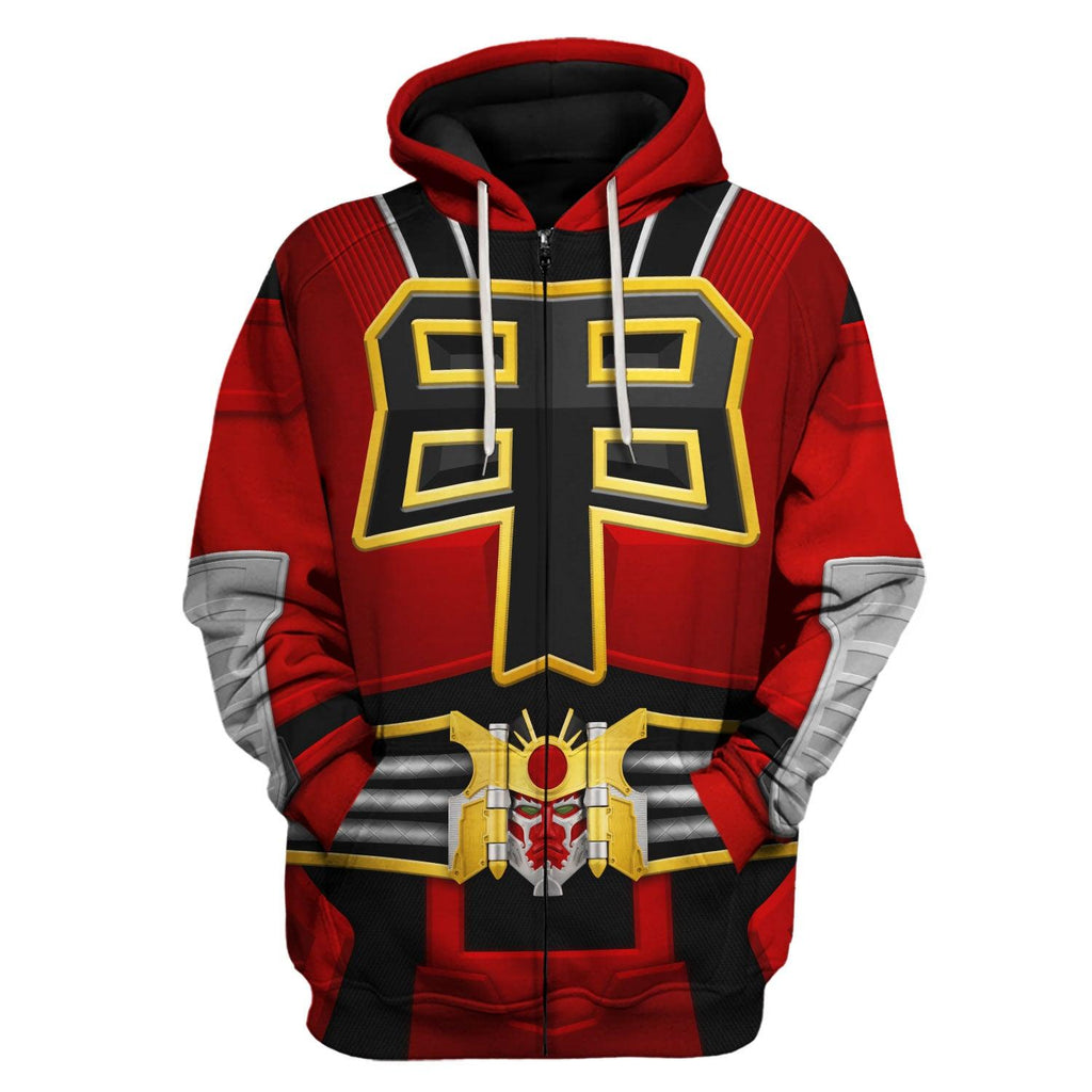 Gearhomie Power Rangers Shogun Red Costume Hoodie Sweatshirt T-Shirt Tracksuit - Gearhomie.com