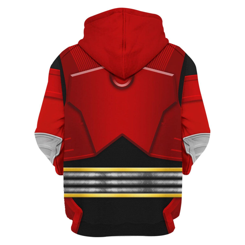 Gearhomie Power Rangers Shogun Red Costume Hoodie Sweatshirt T-Shirt Tracksuit - Gearhomie.com