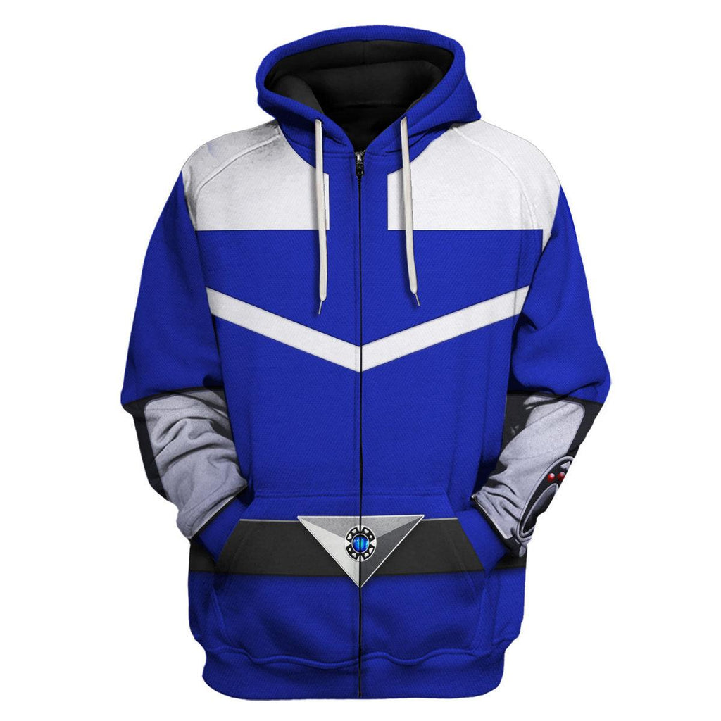 Gearhomie Power Rangers Time Force (2001) Blue Hoodies Sweatshirt T-shirt Hawaiian Tracksuit - Gearhomie.com