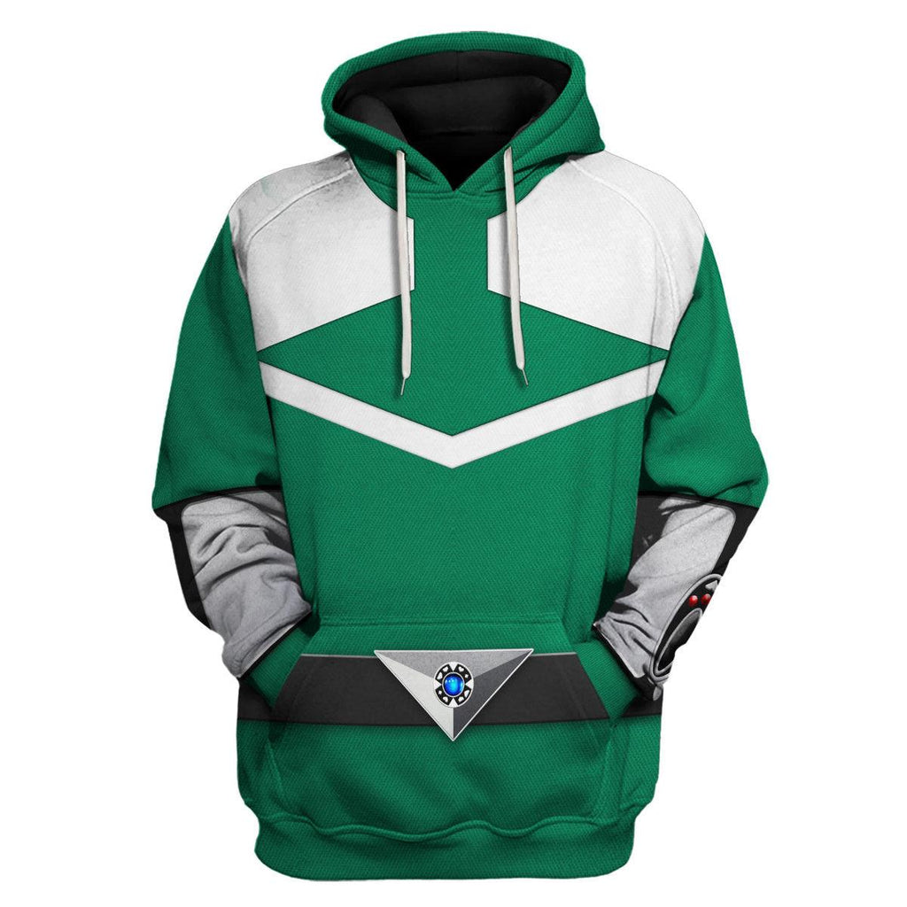 Gearhomie Power Rangers Time Force (2001) Green Hoodies Sweatshirt T-shirt Hawaiian Tracksuit - Gearhomie.com