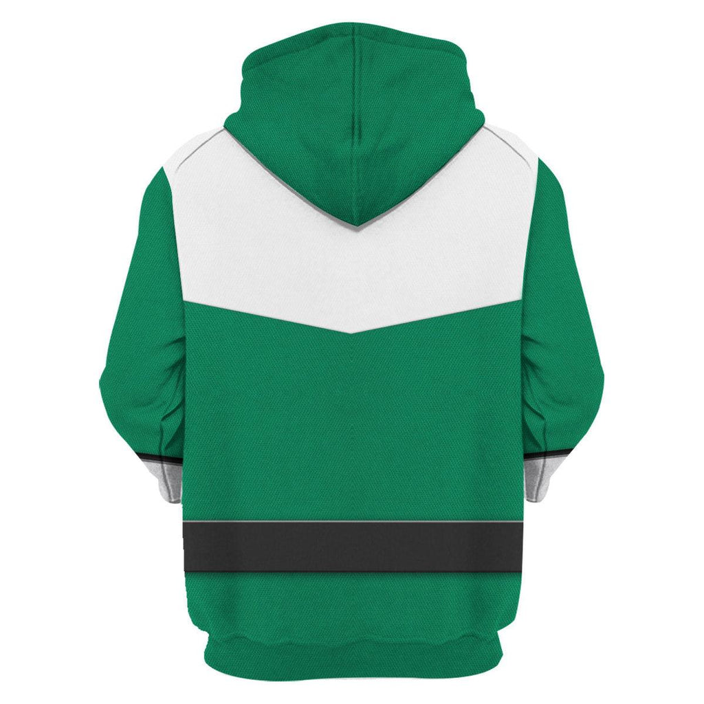 Gearhomie Power Rangers Time Force (2001) Green Hoodies Sweatshirt T-shirt Hawaiian Tracksuit - Gearhomie.com