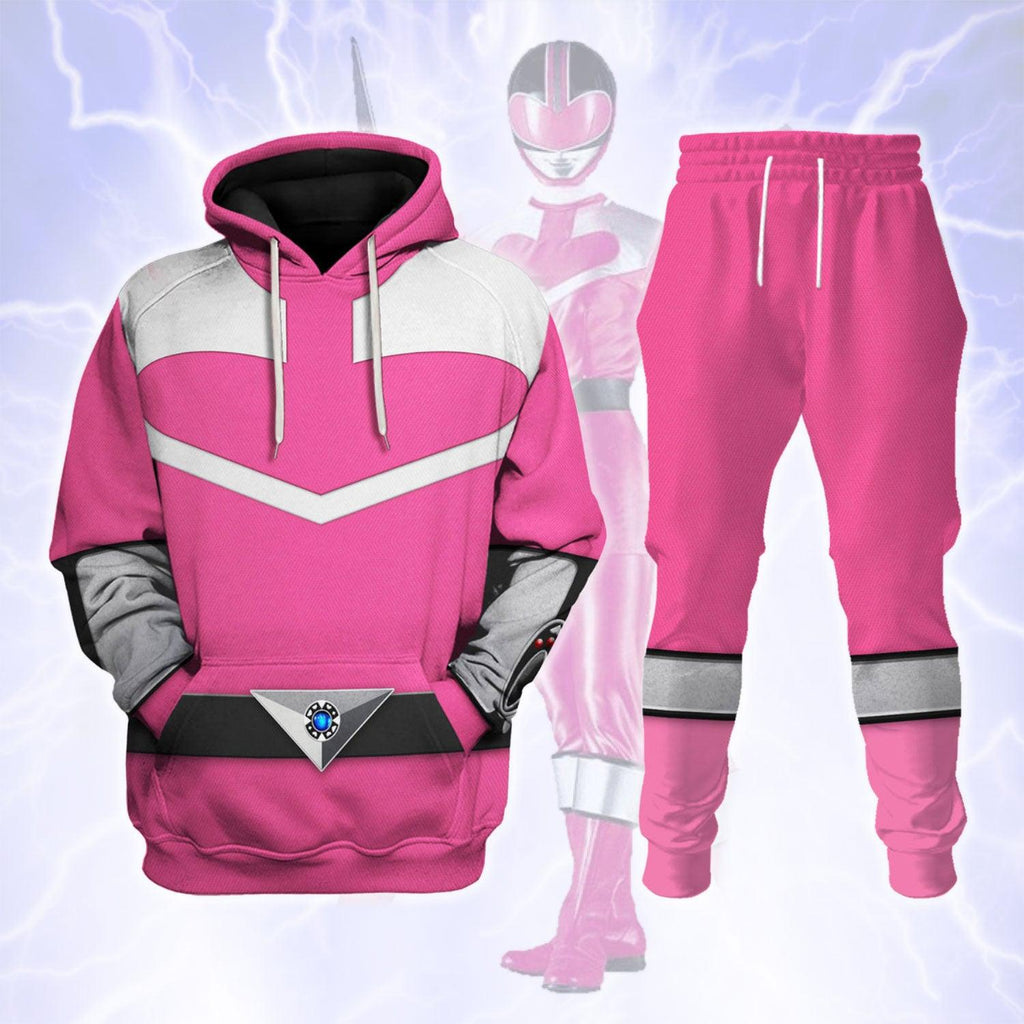 Gearhomie Power Rangers Time Force (2001) Pink Hoodies Sweatshirt T-shirt Hawaiian Tracksuit - Gearhomie.com