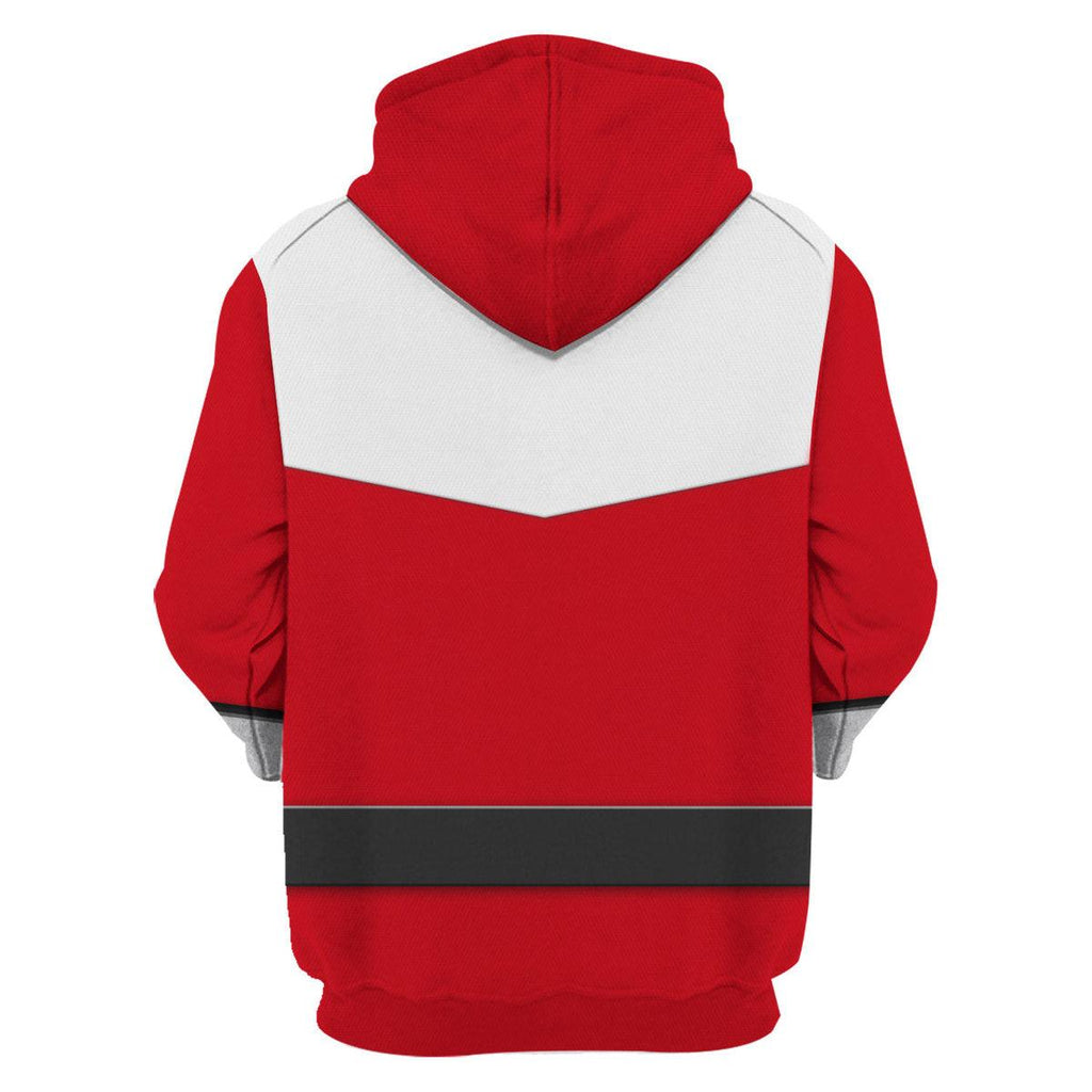 Gearhomie Power Rangers Time Force (2001) Red Hoodies Sweatshirt T-shirt Hawaiian Tracksuit - Gearhomie.com