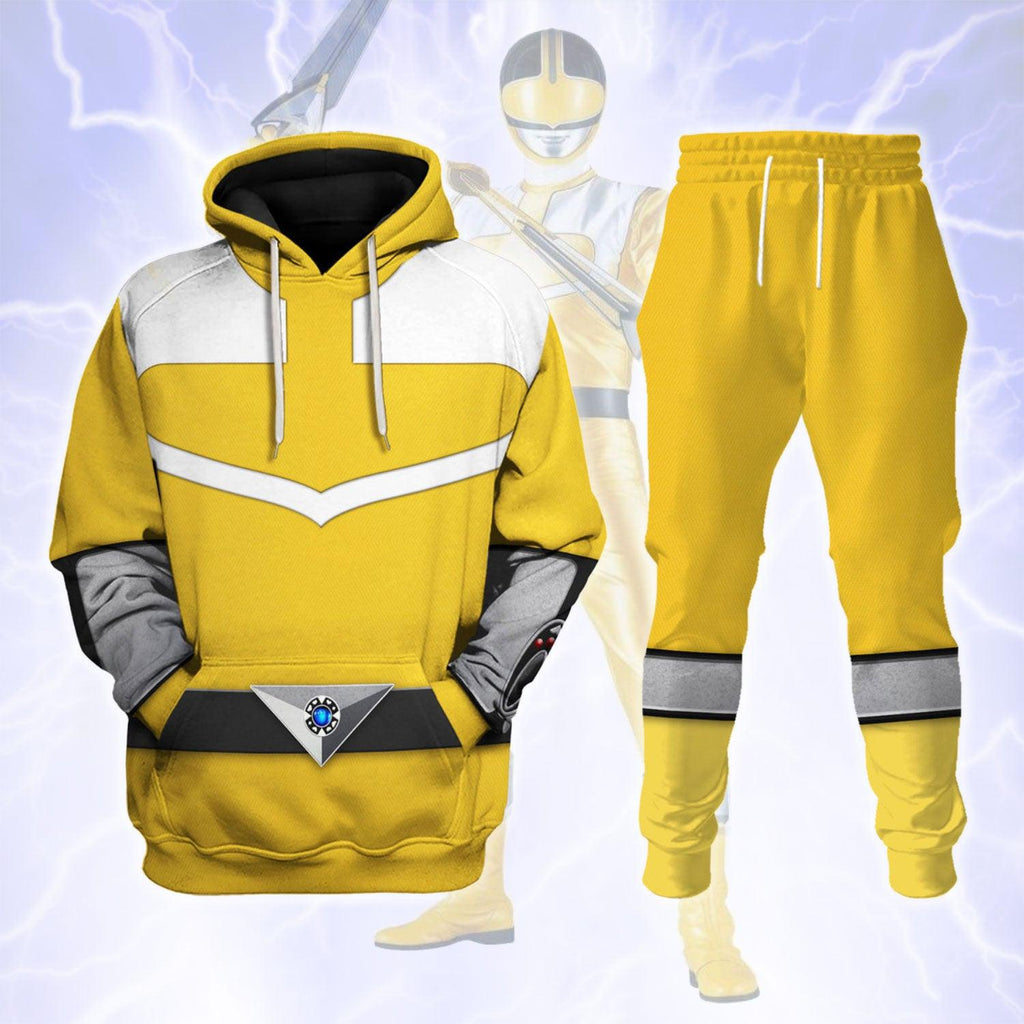 Gearhomie Power Rangers Time Force (2001) Yellow Hoodies Sweatshirt T-shirt Hawaiian Tracksuit - Gearhomie.com