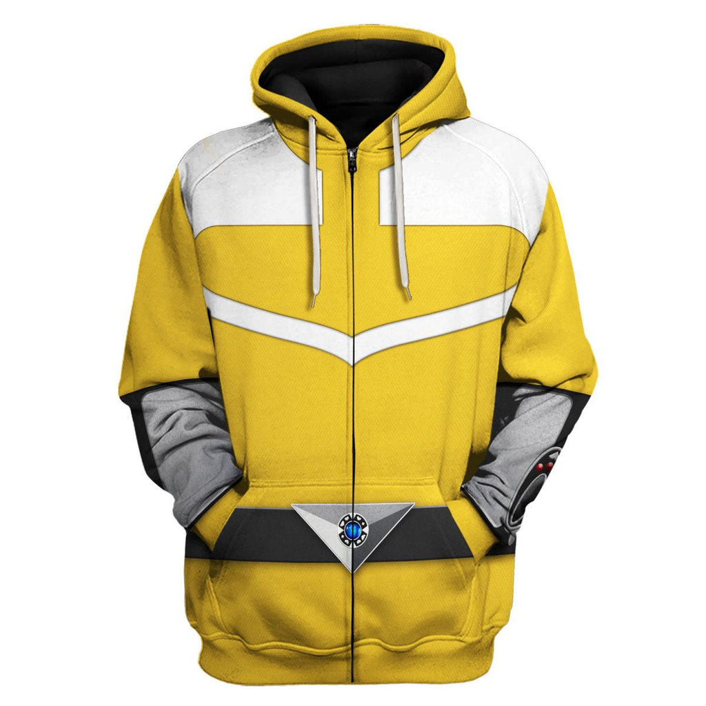 Gearhomie Power Rangers Time Force (2001) Yellow Hoodies Sweatshirt T-shirt Hawaiian Tracksuit - Gearhomie.com