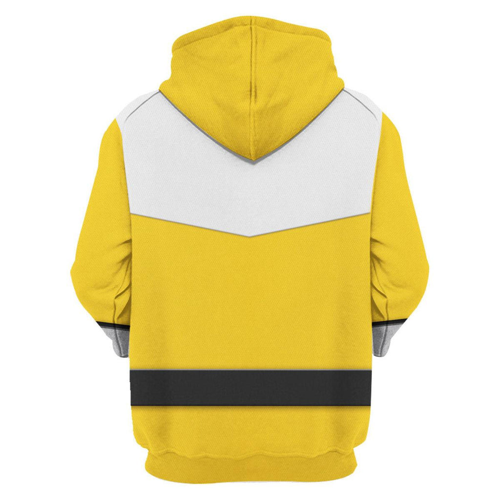 Gearhomie Power Rangers Time Force (2001) Yellow Hoodies Sweatshirt T-shirt Hawaiian Tracksuit - Gearhomie.com