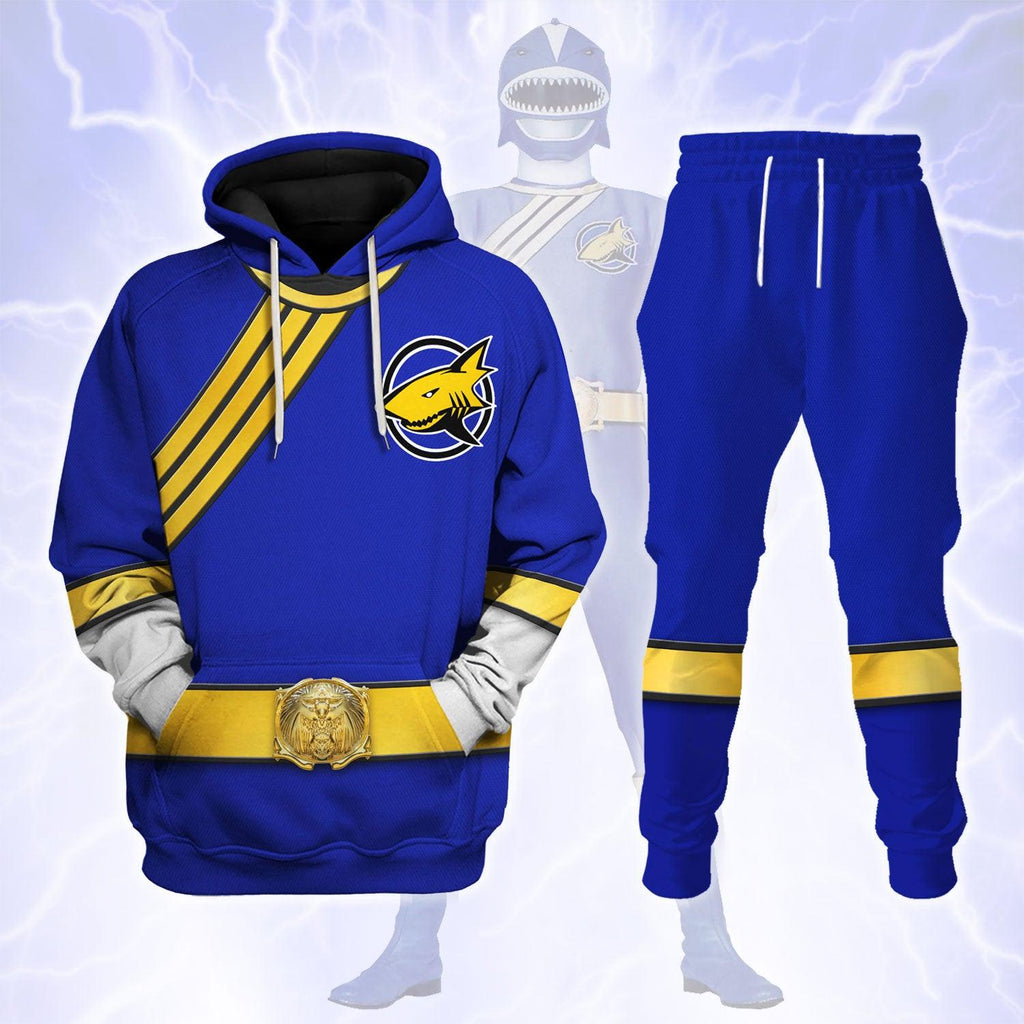 Gearhomie Power Rangers Wild Force Blue Costume Hoodie Sweatshirt T-Shirt Tracksuit - Gearhomie.com