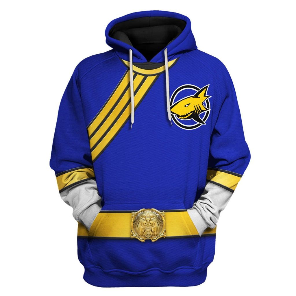 Gearhomie Power Rangers Wild Force Blue Costume Hoodie Sweatshirt T-Shirt Tracksuit - Gearhomie.com