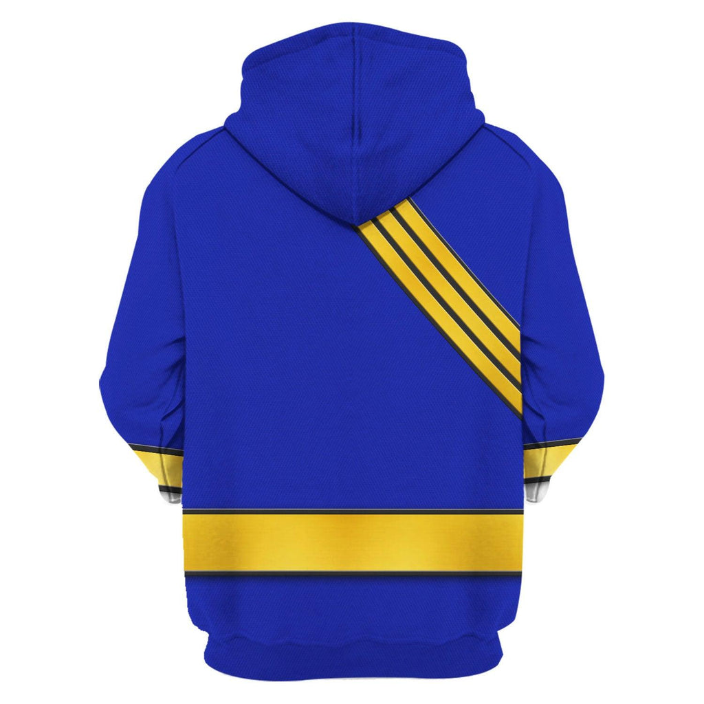 Gearhomie Power Rangers Wild Force Blue Costume Hoodie Sweatshirt T-Shirt Tracksuit - Gearhomie.com