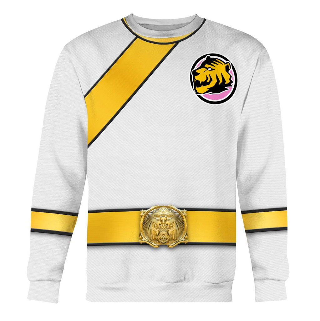 Gearhomie Power Rangers Wild Force White Costume Hoodie Sweatshirt T-Shirt Tracksuit - Gearhomie.com