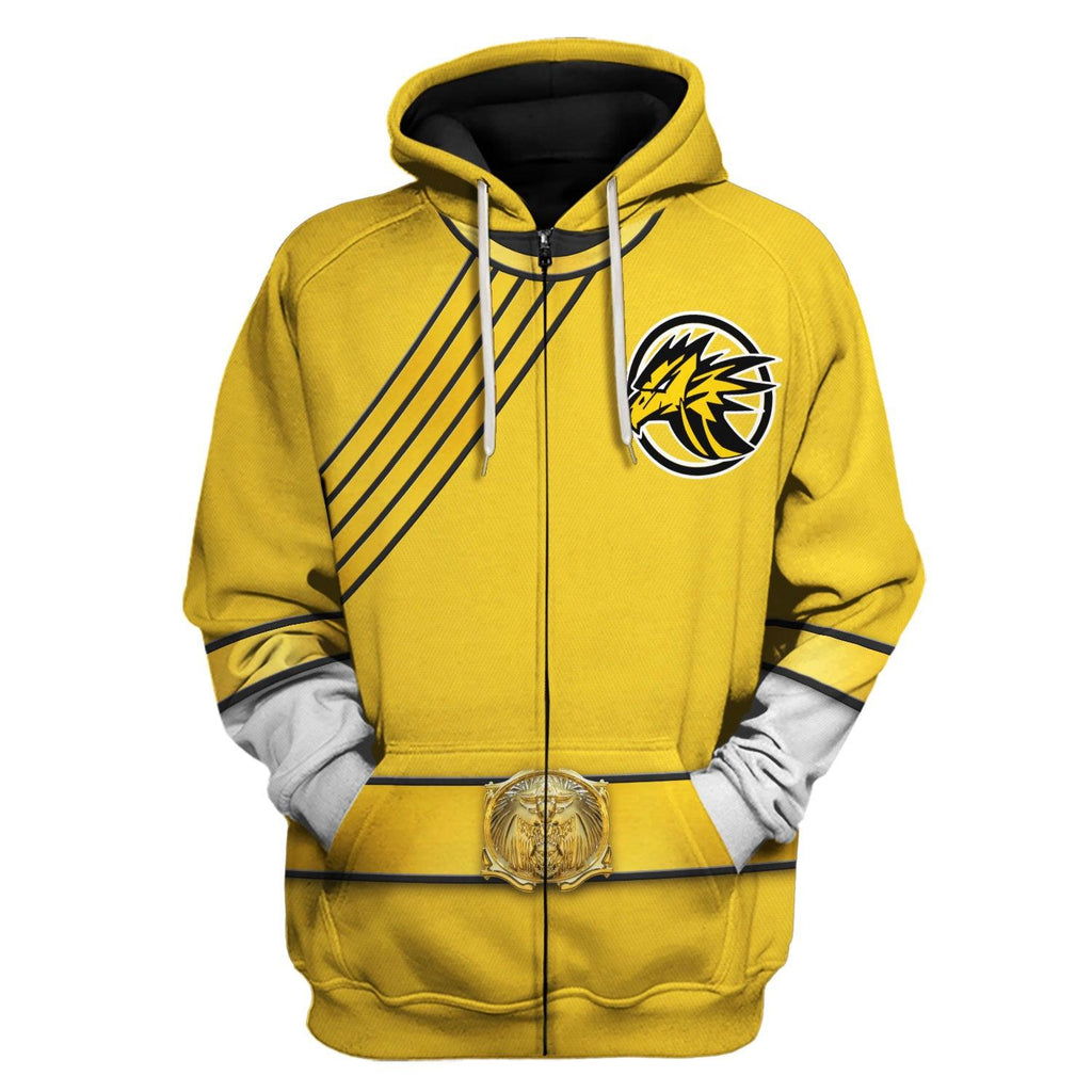 Gearhomie Power Rangers Wild Force Yellow Costume Hoodie Sweatshirt T-Shirt Tracksuit - Gearhomie.com